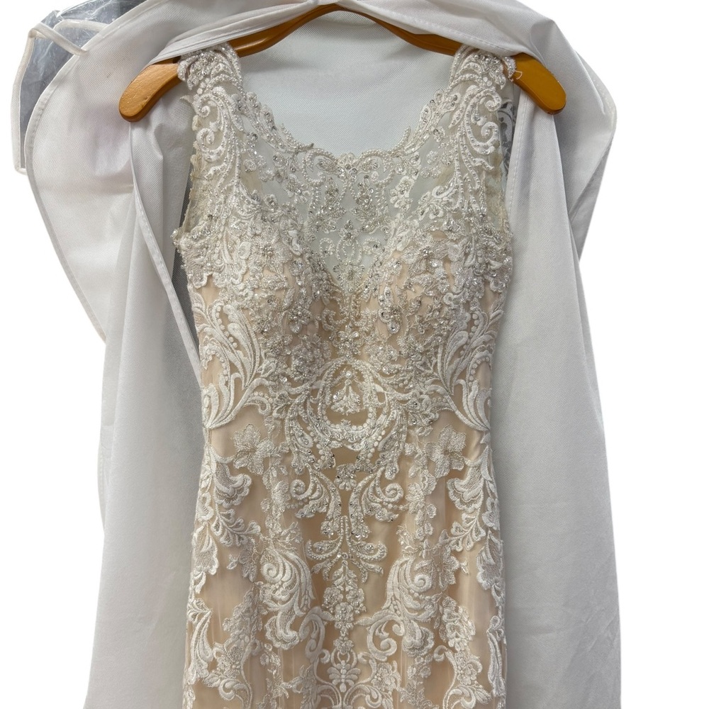 Elegant Lace Embellished Dress by Kenneth Winston